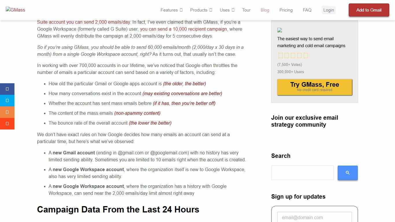 How many emails can you really send with GMass and Gmail? [2026]