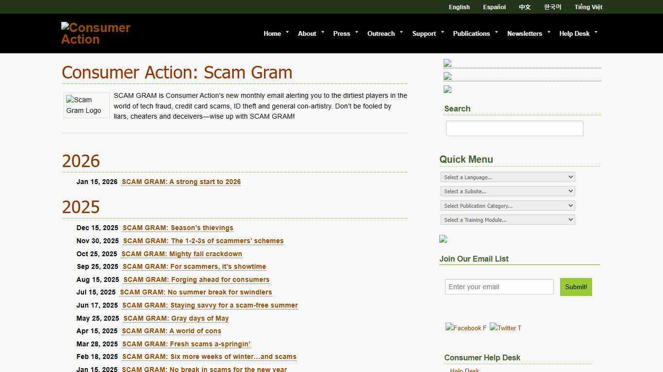 Consumer Action - consumer education, advocacy, financial literacy, and consumer protection